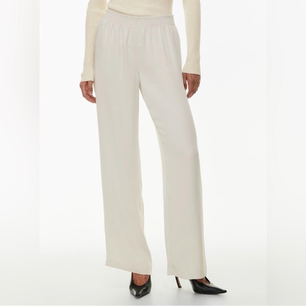 Aritzia Babaton ECOVERO™ Relaxed Straight-Leg Pants - Cream/Ivory - Size Small - Picture 2 of 16